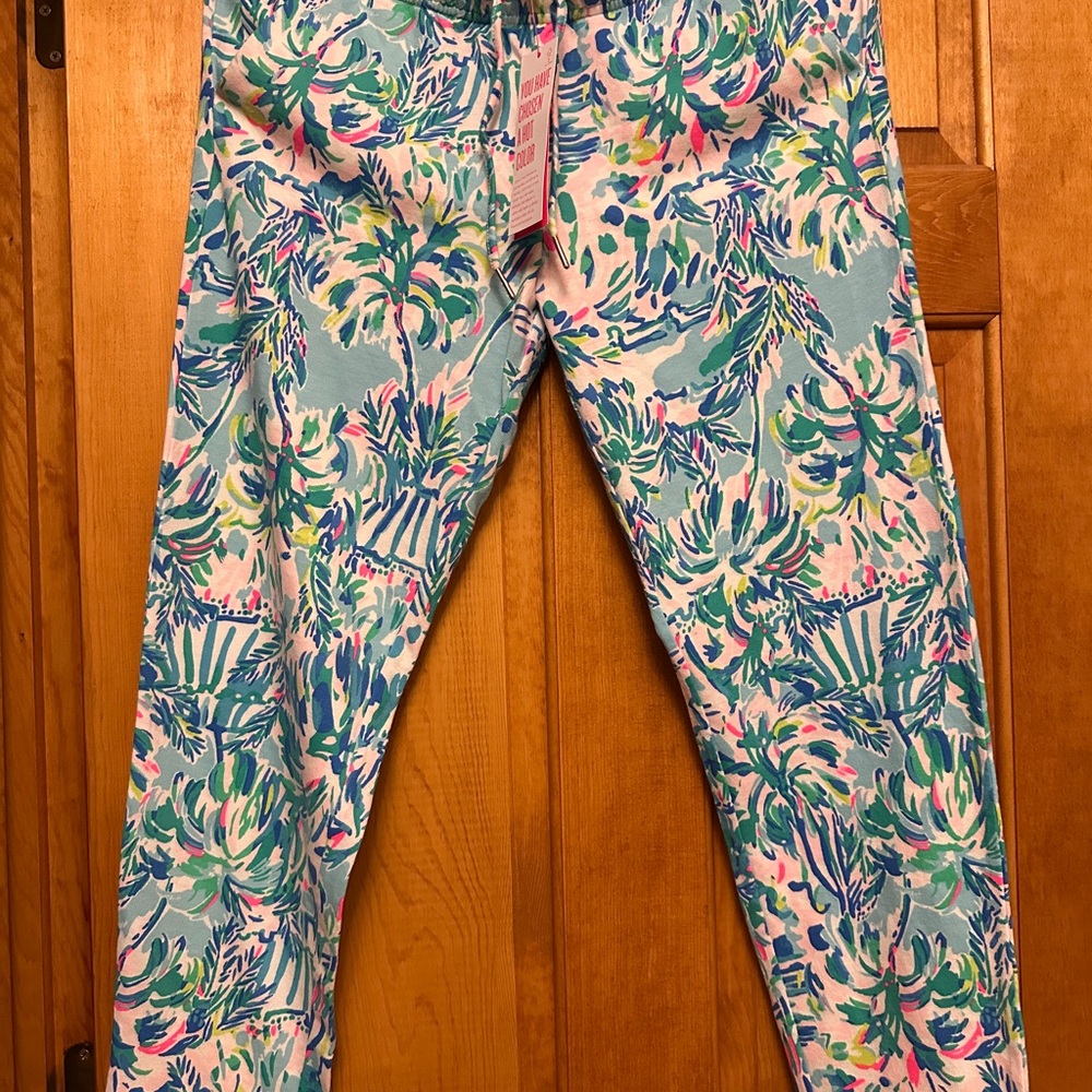 Lilly Pulitzer Emora Knit Pant in Blue Ibiza Cabana Cocktail